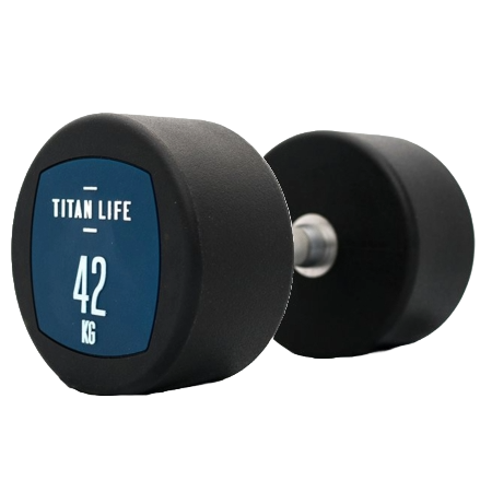 TITAN LIFE PRO Dumbbell 42kg PU BLUE