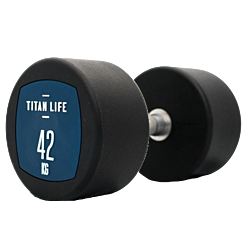 TITAN LIFE PRO Dumbbell 42kg PU BLUE