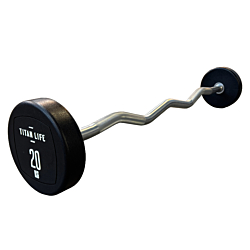 TITAN LIFE PRO Barbell 20kg PU - Curlbar