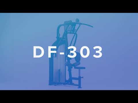 SportsArt DF303 Lat Pulldown/Mid Row Matte Black, weight stack 100kg